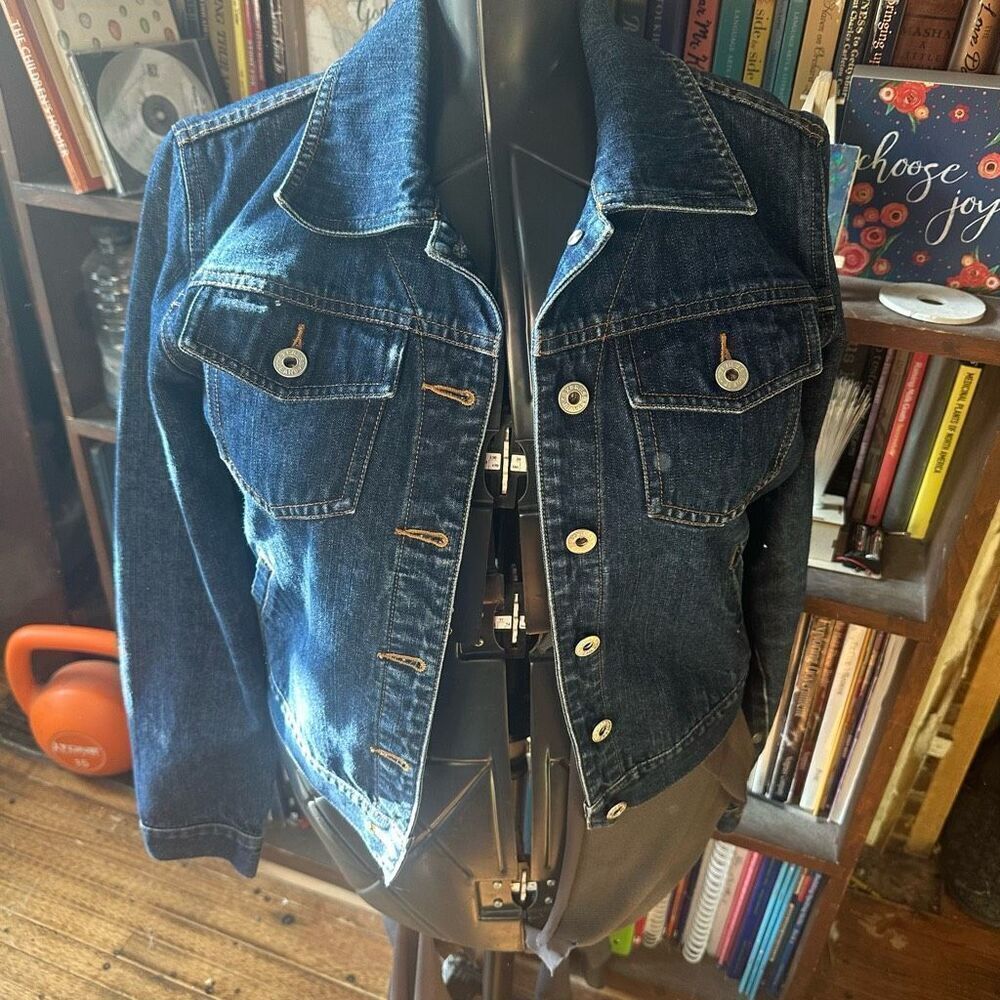 Express elevated basics denim classic M medium wash jacket